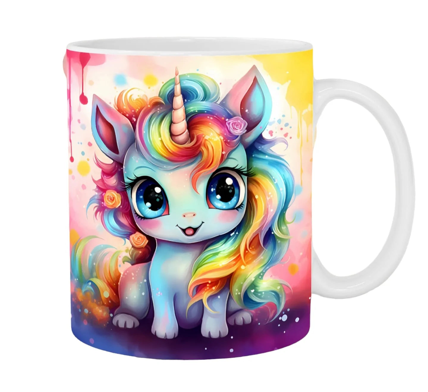 Cana personalizată, Unicorn model 7, Ceramica, Alb, 350 ml