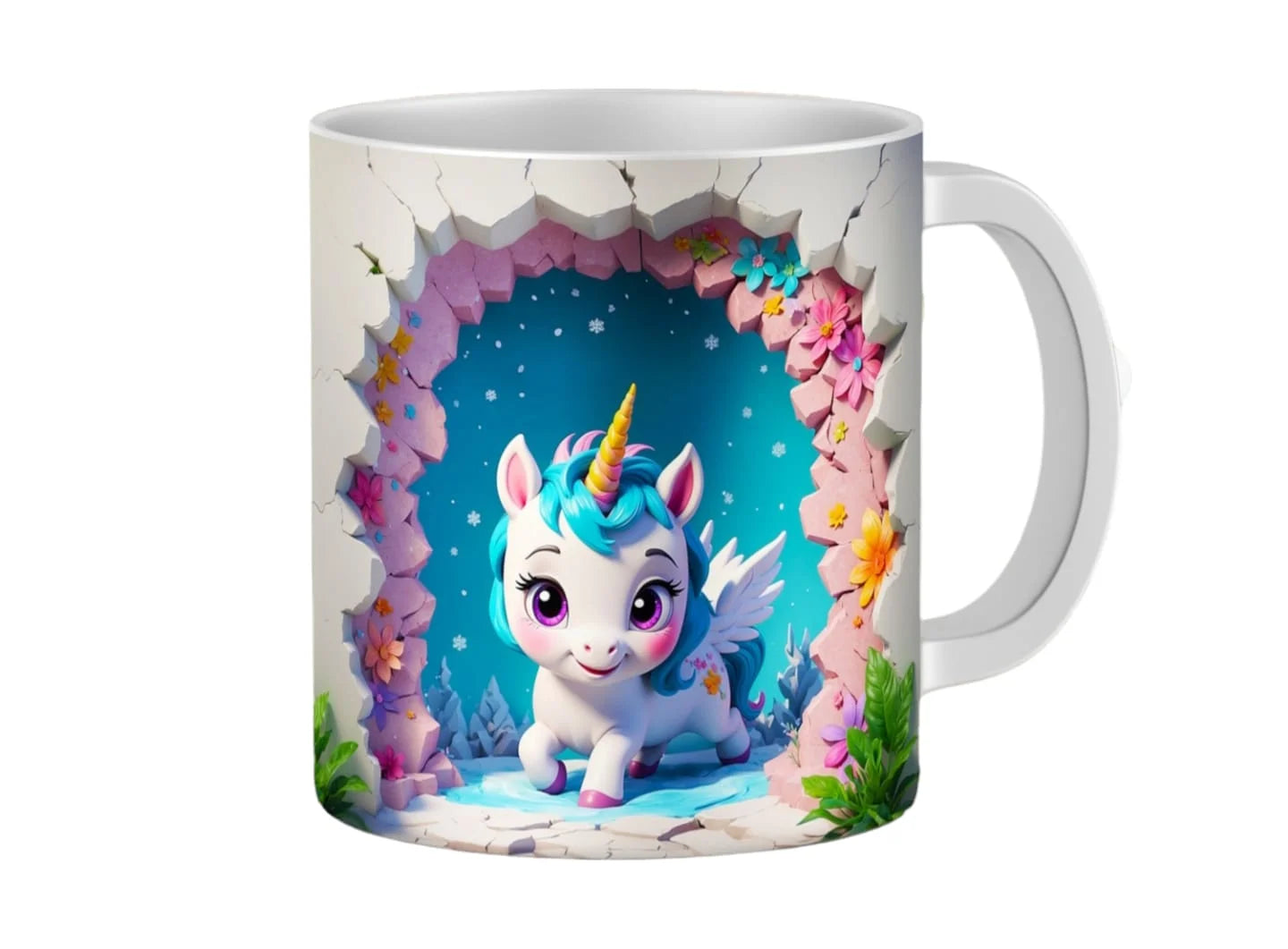 Cana personalizată, Unicorn model 8, Ceramica, Alb, 350 ml