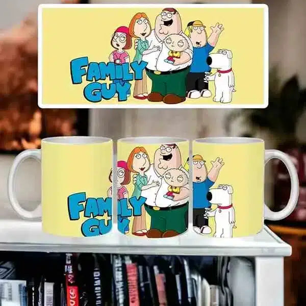 Cana personalizata, Family Guy model 2, Ceramica, Alb, 350 ml
