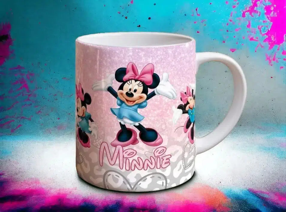 Cana personalizata, Love Minnie Mouse Model 1, Ceramica, Alb, 350 ml
