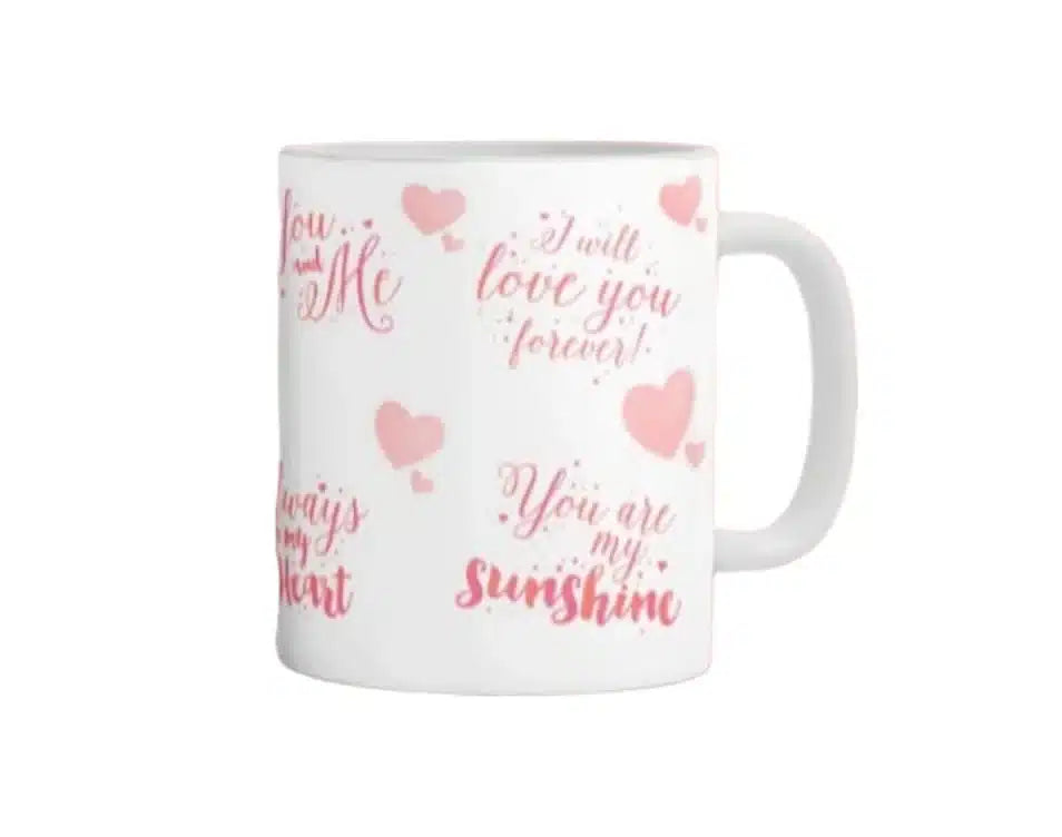 Cana personalizata, You are my sunshine, Ceramica, Alb, 350 ml