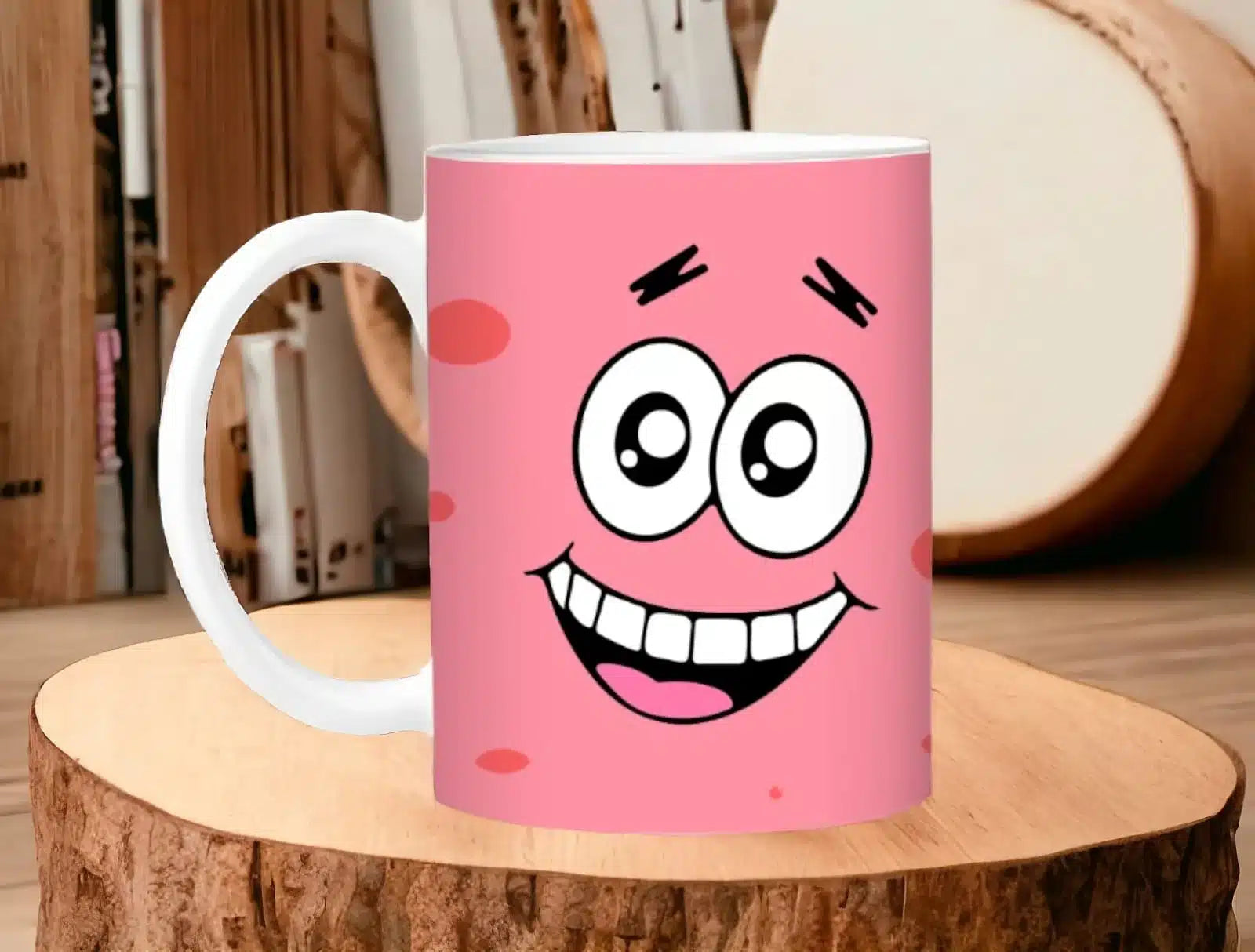 Cana personalizata, Patrick Star, Ceramica, Alb, 350 ml