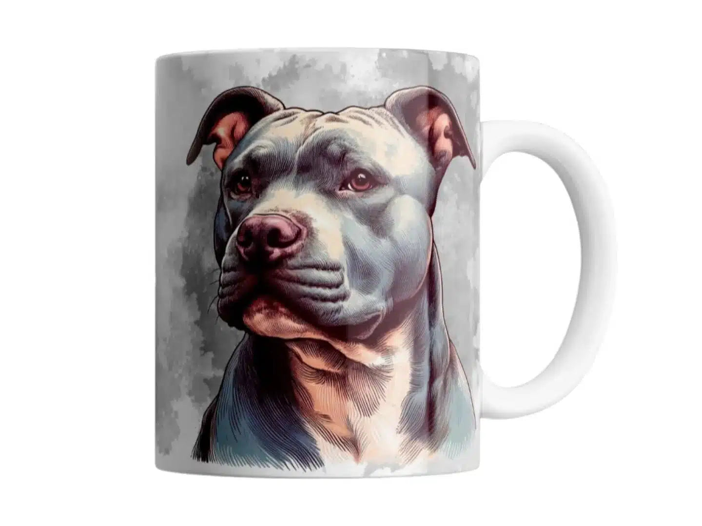 Cana personalizata, Caine Pitbull Model 5, Ceramica, Alb, 350 ml